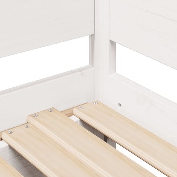 Dagbädd utdragbar med lådor utan madrass vit 90x200 cm