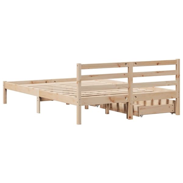 sengeramme uden madras 150x200 cm massivt fyrretræ