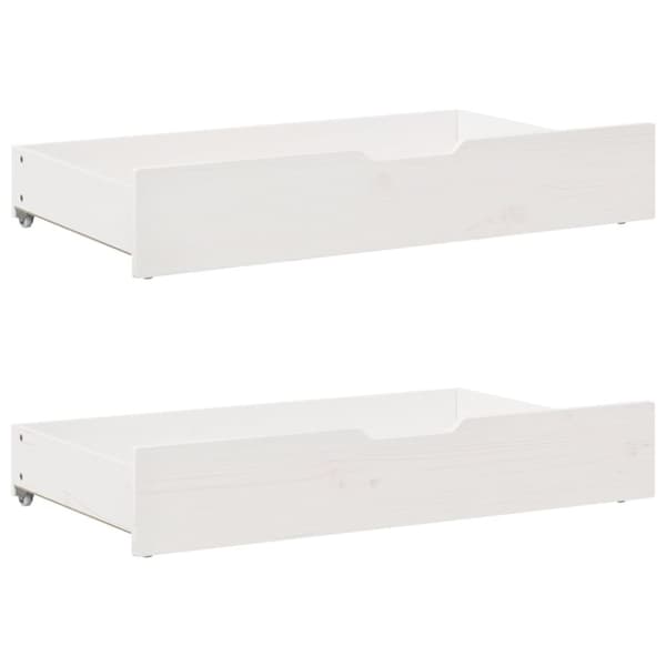 sengeramme uden madras 90x200 cm massivt fyrretræ hvid