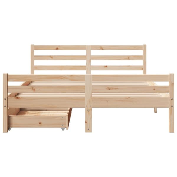 sengeramme uden madras 140x200 cm massivt fyrretræ