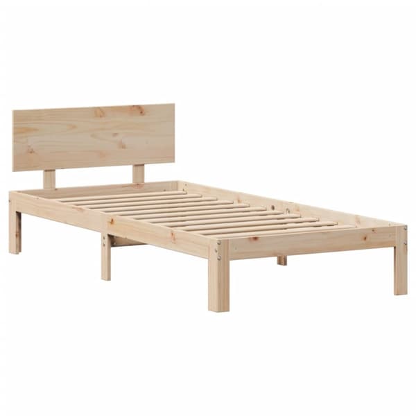 Sängynrunko laatikoilla 75x190 cm täysi mänty