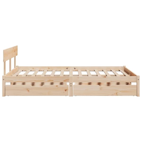 sengeramme uden madras 150x200 cm massivt fyrretræ