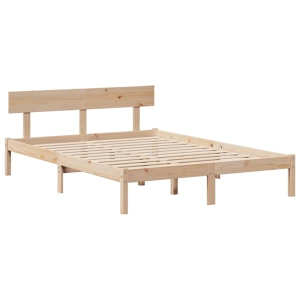 sengeramme uden madras 150x200 cm massivt fyrretræ