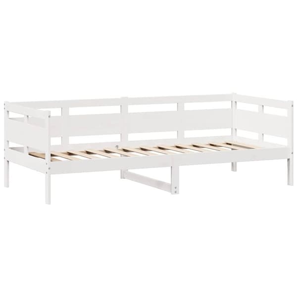Dagbädd med lådor vit 90x200 cm massiv furu