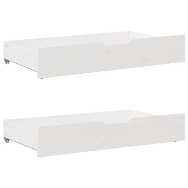 Dagbädd med lådor vit 90x200 cm massiv furu