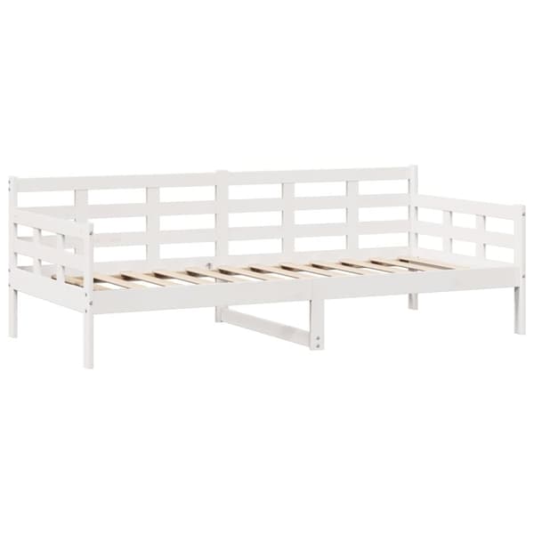 Dagbädd med lådor vit 80x200 cm massiv furu