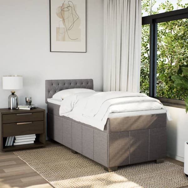 Continental sänky patjalla Taupe Kangas 90x190 cm