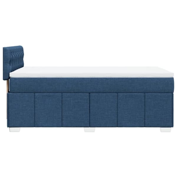 kontinentalseng med madras 90x190 cm stof blå