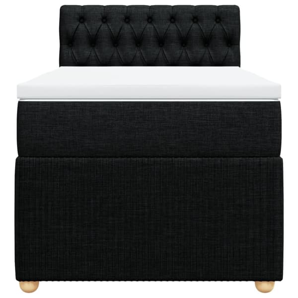 kontinentalseng med madras 90x200 cm stof sort