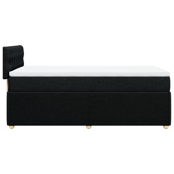 kontinentalseng med madras 90x200 cm stof sort