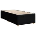Miniatyrbillede 9 af 10: kontinentalseng med madras 90x200 cm stof sort