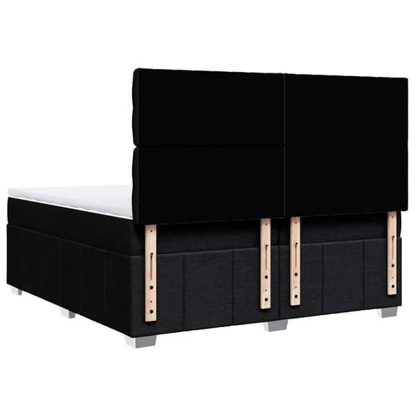 kontinentalseng med madras 200x200 cm stof sort