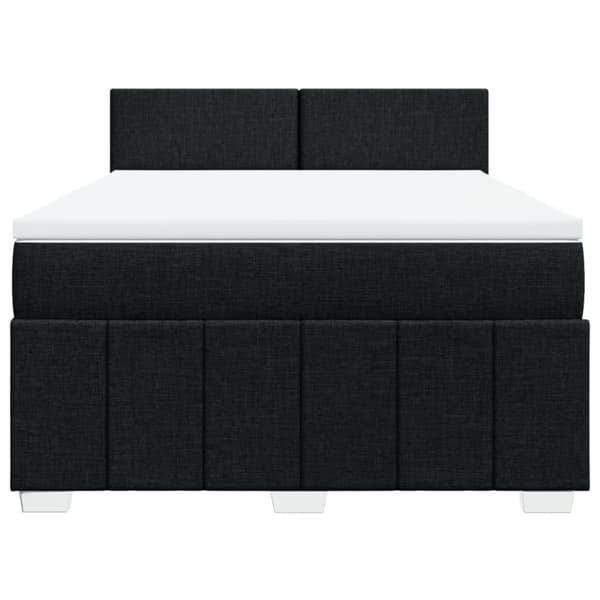 kontinentalseng med madras 140x190 cm stof sort