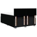 Miniatyrbillede 6 af 10: kontinentalseng med madras 140x190 cm stof sort