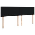 Miniatyrbillede 7 af 10: kontinentalseng med madras 140x190 cm stof sort
