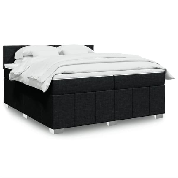Continental sänky patjalla Musta kangas 200x200 cm