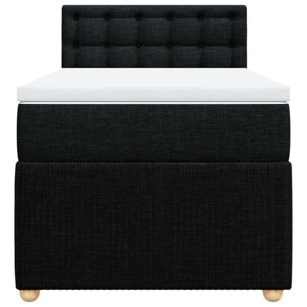 kontinentalseng med madras 80x200 cm stof sort