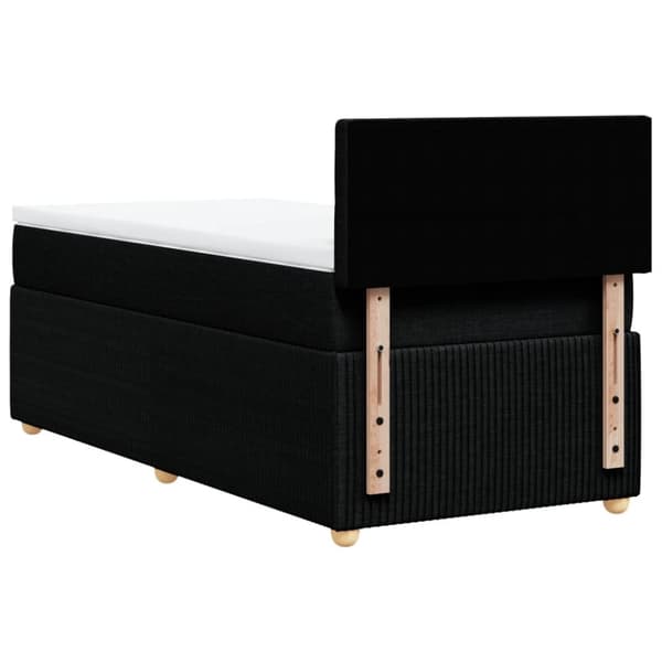 kontinentalseng med madras 80x200 cm stof sort