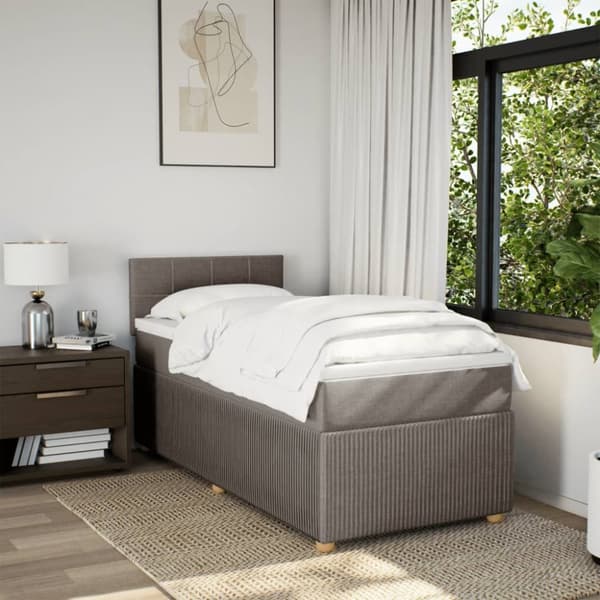 Continental sänky patjalla Taupe Kangas 90x200 cm