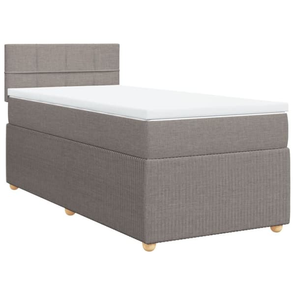 Continental sänky patjalla Taupe Kangas 90x200 cm