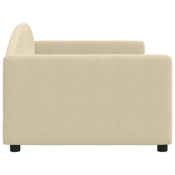 daybed 90x200 cm stof cremefarvet