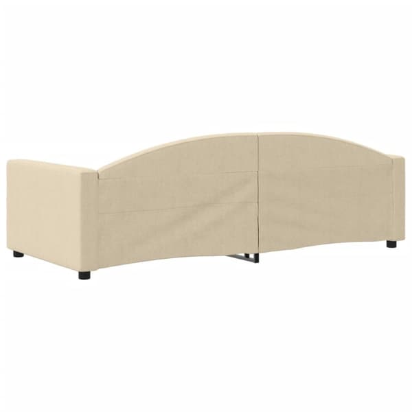 daybed 90x200 cm stof cremefarvet