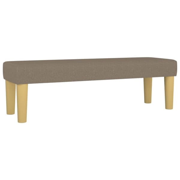 Ramsäng med madrass taupe 180x200 cm tyg