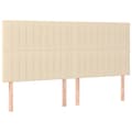 Miniatyrbillede 5 af 8: kontinentalseng med madras 160x200 cm stof cremefarvet