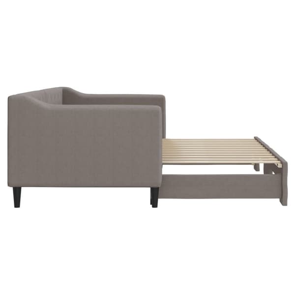 Dagbädd utdragbar taupe 80x200 cm tyg