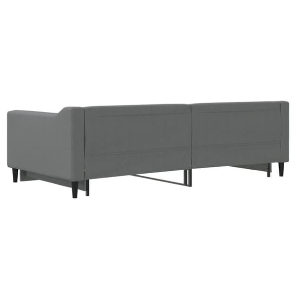 Dagbädd utdragbar mörkgrå 100x200 cm tyg