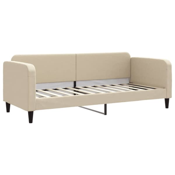 Dagbädd utdragbar gräddvit 80x200 cm tyg