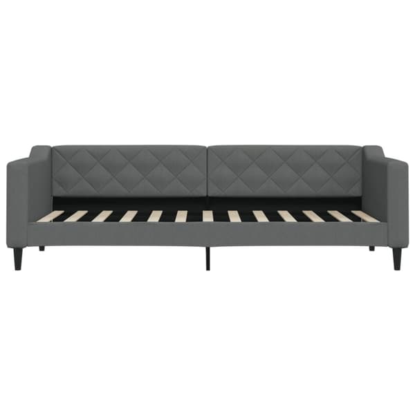 daybed med udtræk og skuffer 80x200 cm stof mørkegrå