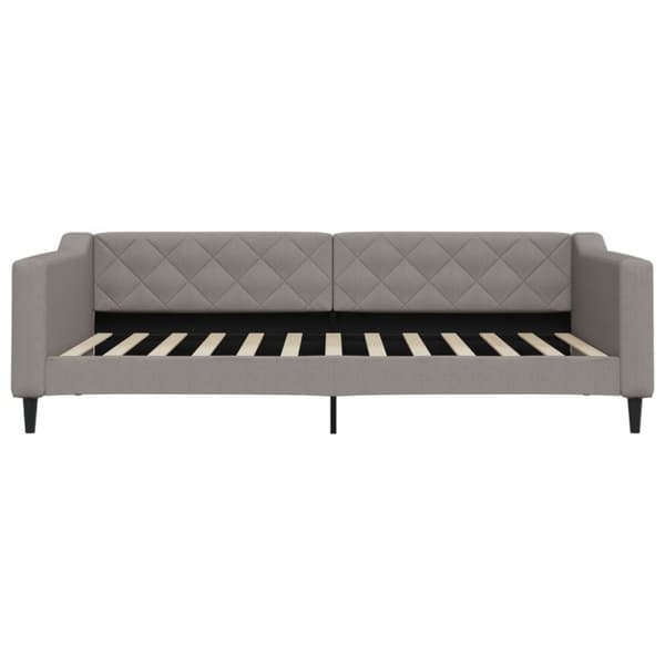 Dagbädd utdragbar med lådor taupe 100x200 cm tyg