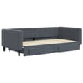 Miniatyrbillede 3 af 10: daybed med udtræk og skuffer 100x200 cm velour mørkegrå