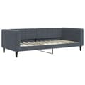 Miniatyrbillede 6 af 10: daybed med udtræk og skuffer 100x200 cm velour mørkegrå