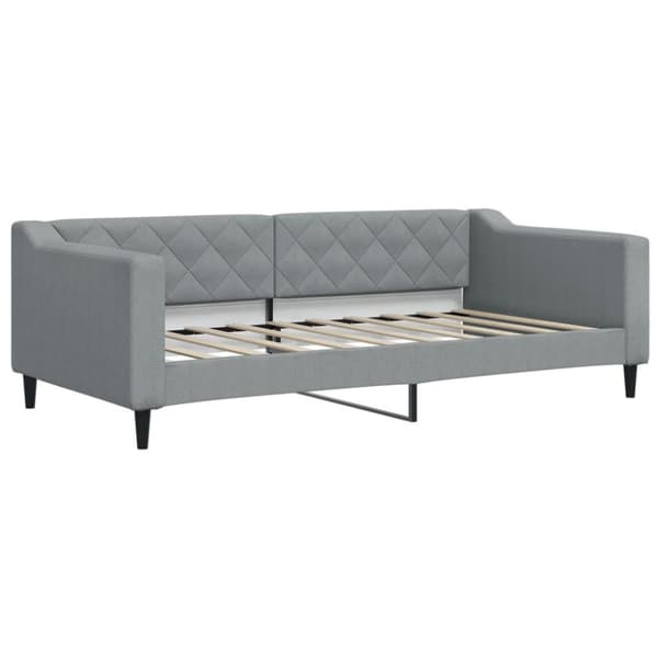 daybed med madras 90x190 cm stof lysegrå