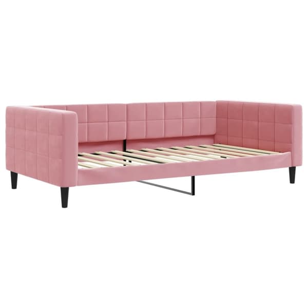 daybed med madras 100x200 cm velour pink