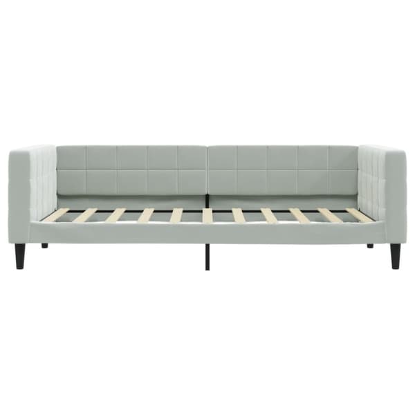 daybed med madras 90x190 cm velour lysegrå