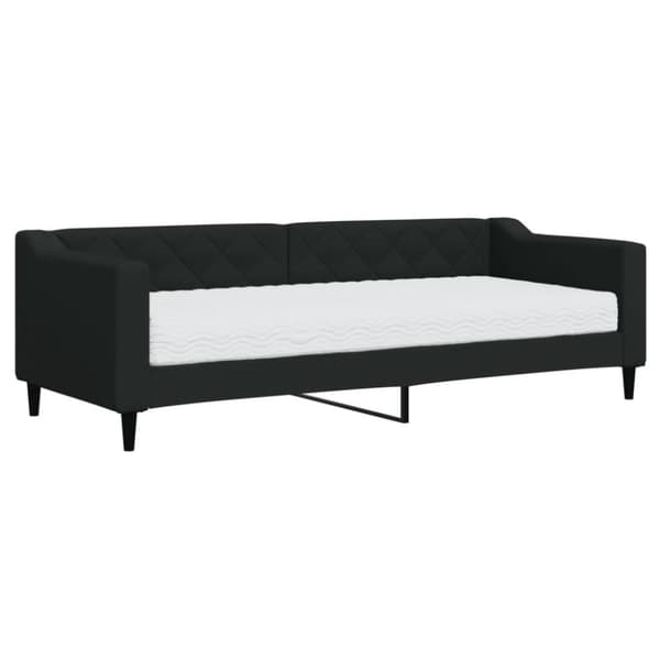 daybed med madras 80x200 cm stof sort