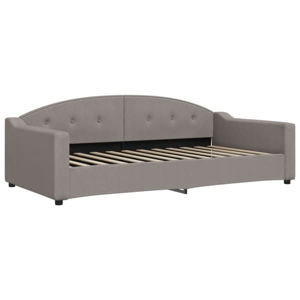 Dagbädd med extrabädd och madrasser taupe 100x200 cm tyg