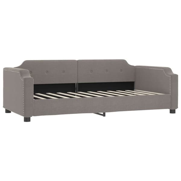 Dagbädd med madrasser utdragbar taupe 80x200 cm tyg
