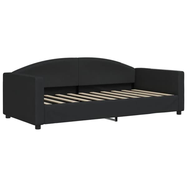 Dagbädd med madrass svart 90x190 cm tyg