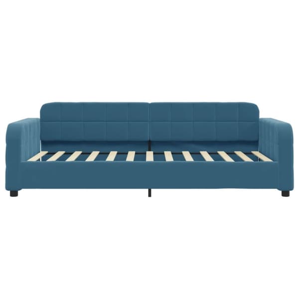 daybed med madras 90x200 cm velour blå