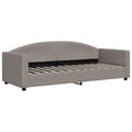Miniatyrbillede 4 af 10: daybed med udtræk og madras 80x200 cm stof gråbrun