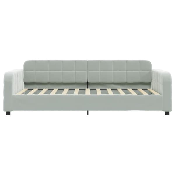 daybed med madras 100x200 cm velour lysegrå