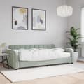 Miniatyrbillede 1 af 10: daybed med madras 100x200 cm velour lysegrå