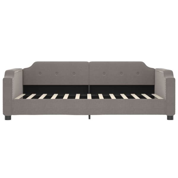 Dagbädd med madrass taupe 90x200 cm tyg