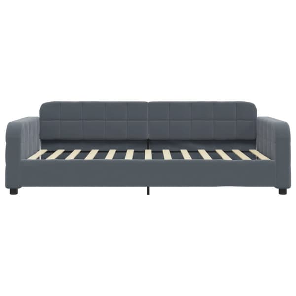 daybed med madras 90x200 cm velour mørkegrå