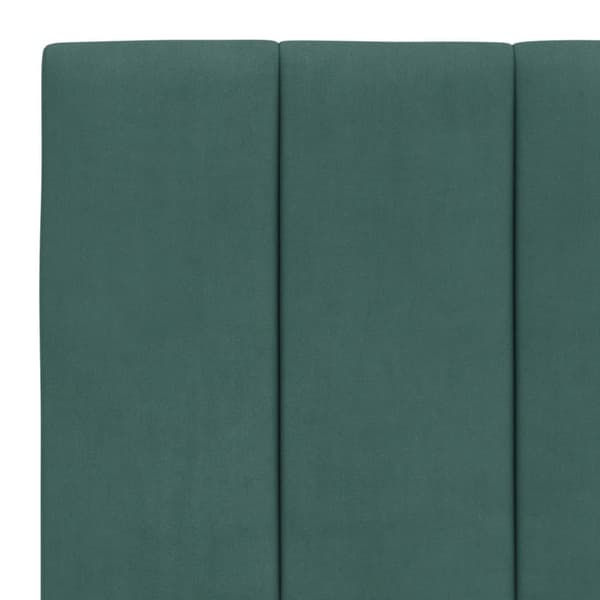 seng med madras 90x190 cm velour mørkegrøn