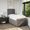 Pikkukuva 3 / 10: Continental sänky patjalla Taupe Kangas 90x200 cm